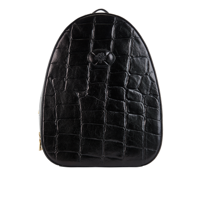 Croc-Effect Embossed Backpack, front view